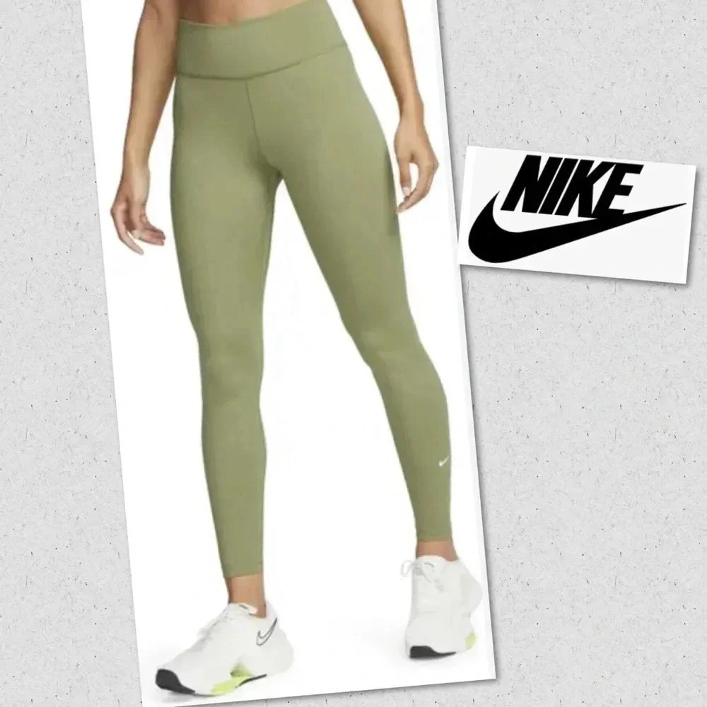 Nike One Women's Green Mid-Rise Full Length Leggings Size XS - NWT